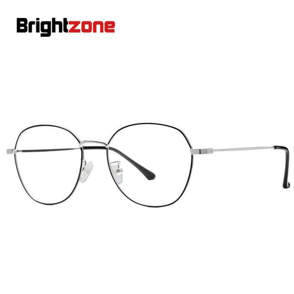 

brightzone fashion irregular spectacle frame men women computer eyeglasses vision myopia glassess anti blue light radiation, White;black