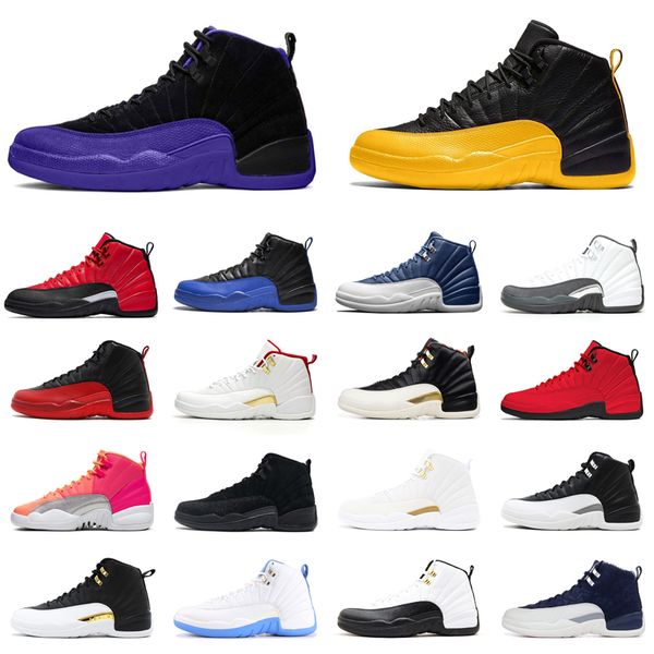 

university gold 12 jumpman 12s men basketball shoes dark grey concord game royal ovo black white womens mens trainers sports sneakers