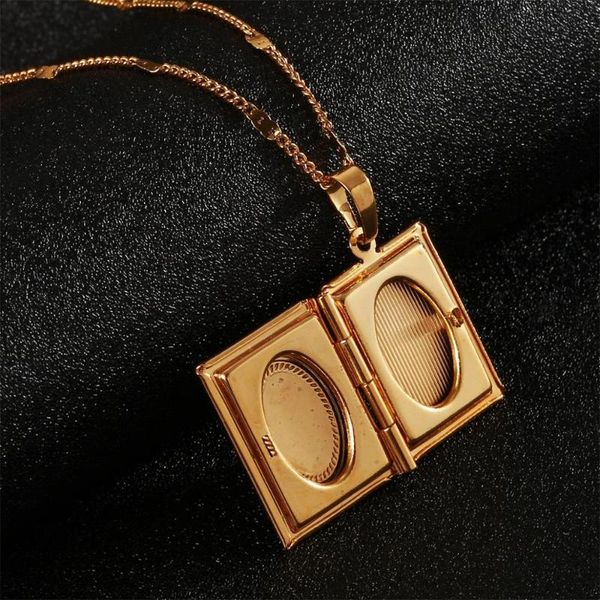 

gold color necklace pendants fashion trendy locket chain jewelry, Silver