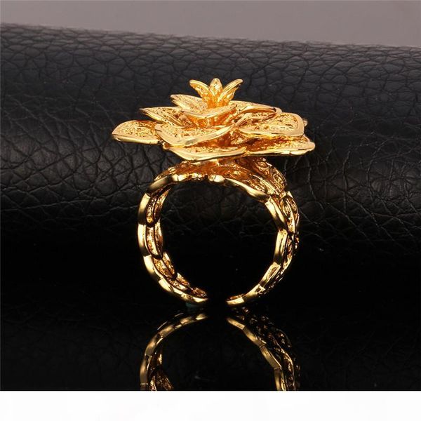 

flower rings for women 18k real gold platinum plated 2015 fashion jewelry with gift box ring r101, Golden;silver