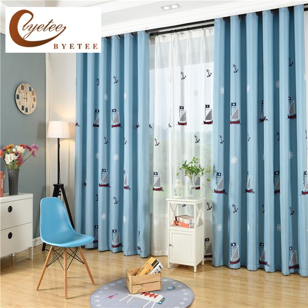 

byetee] children curtains for living blackout embroidered curtains children baby room boys bedroom kids curtain fabrics window