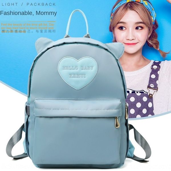 

new mommy earrings milk bottle backpack pure color ears cute baby bag backpack baby bottle insulation bag