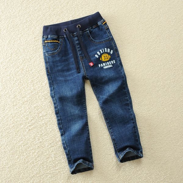 

wear boys' jeans stretch pants small medium and large children 2019 spring and autumn new jeans children's pants children's p, Blue