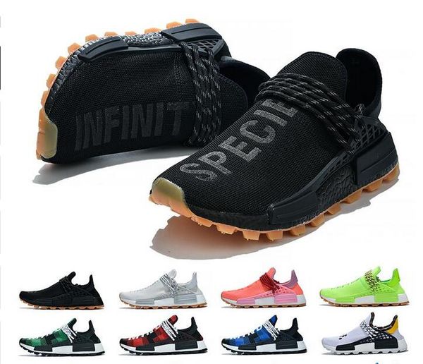 

2020 human race men women running shoes pharrell williams hu runner white black yellow red grey mens trainers sports sneakers size 36-46