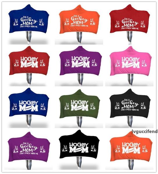 

1.5*2m hockey mom blanket sport mom hockey hooded blankets sherpa soft couch throw travel quilt christmas winter fleece towel a05