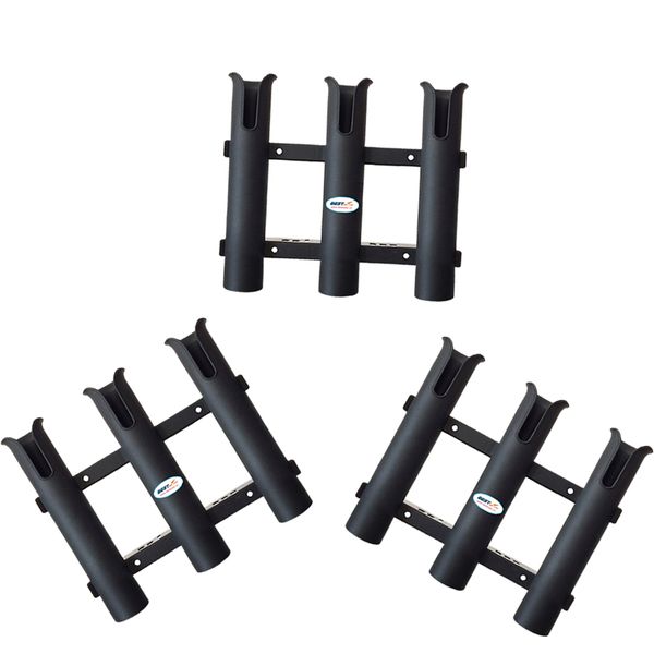 

3pcs 3 tube rack side mount sea marine boat fishing rod holder seat with screws