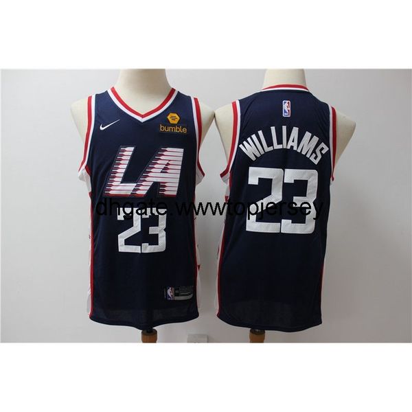 

jersey quick ship 23 road williams dark blue basketball clothing, Gray