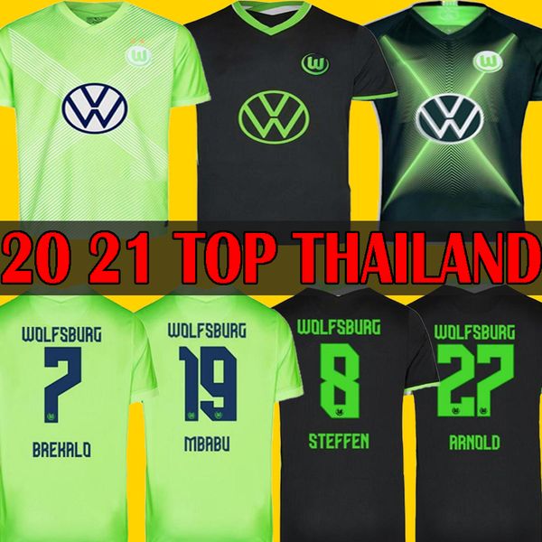 

20 21 vfl wolfsburg soccer jersey weghorst arnold malli brekalo football shirt mehmedi soccer guilavogui xaver jerseys, Black;yellow