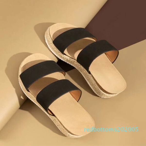 

сандалии summer hot sale 2020 новый большой размер женская обувь мода повседневная открытый тапочки exposed toe толстым дном r05, Black