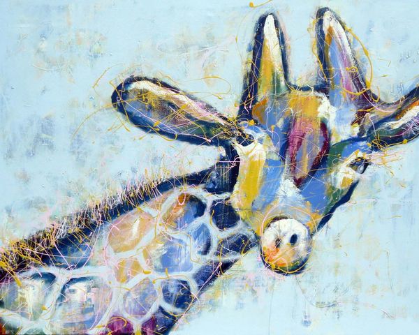 

giraffe street поп-арт home decor ремесленных / hd печати живопись маслом на холсте wall art canvas картинки 5150