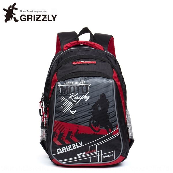 

5h1jc grizzly schoolbag primary school students boys' ridge protection and load bag protective reduction backpack for grade 1-5 boys&#0