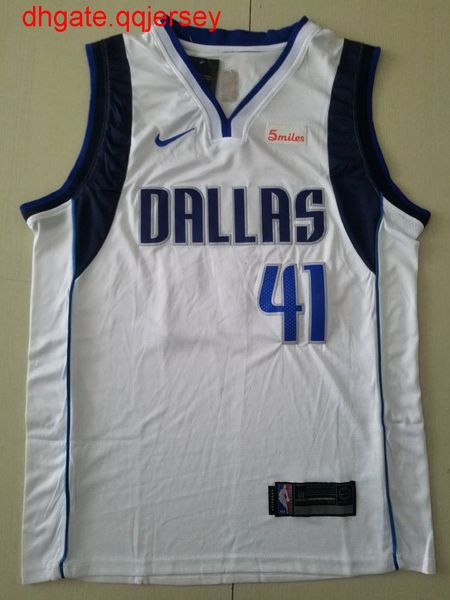 

men's dirk nowitzki #41 association white jersey, Gray