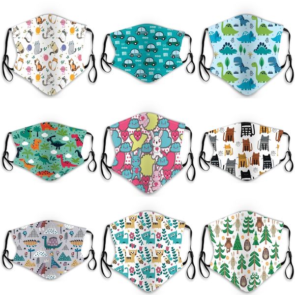 

5 colors anti dust masks and kids face mask breathable reusable dustproof ice silk cotton masks zza2064-6 100pcs#301