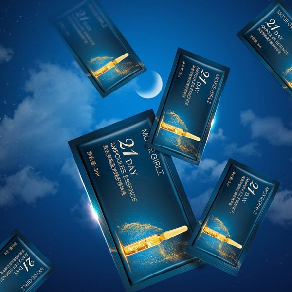 

3ml x 21pcs moxie girls ampoules essence supplement moisture essence smooth and clean lighten fine lines repair pore bulkiness serum