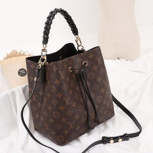 

fast delivery women bags luxury large capacity crossbody messenger bag vintage design type bucket bag handbag drawstring shoulder bags