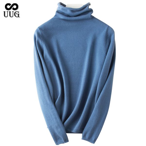 

uug autumn and winter high neck pullover with a bottoming sweater loose long sleeve solid color sweater women, White;black