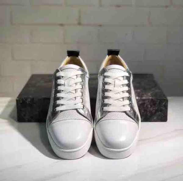 

junior low cut women sneakers flat luxey designs red bottom shoes lowcomfort casual walking white leather ship with box, Black