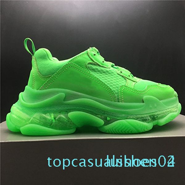 

with box 2020 mens and womens casual shoes triple s clear sole white black green brand designer trainers 36-45 t04