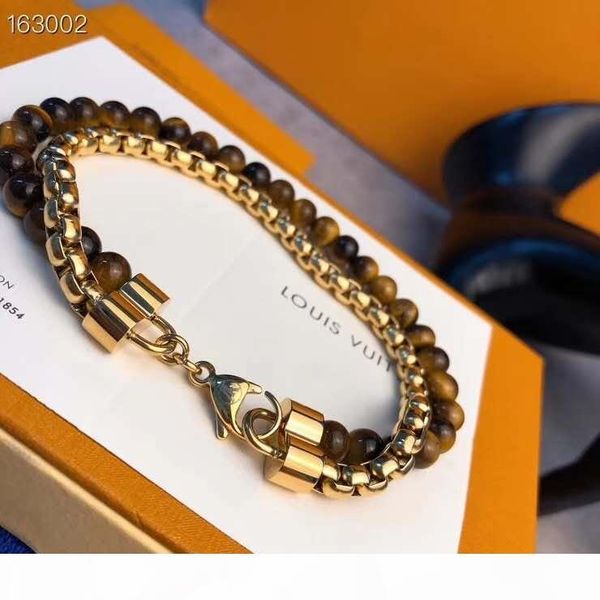 

e european and american fashion selling men 's bracelet 2020 designer style trendy men 's obsidian bracelet, Silver