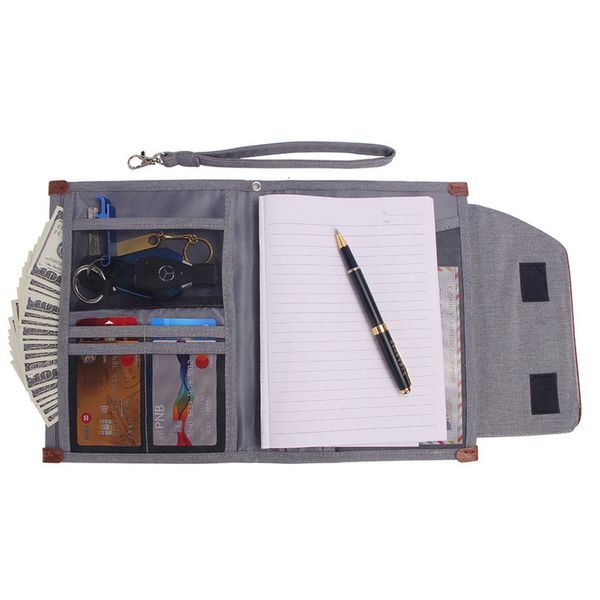 

small business briefcase men portable slim men's bags with wristlets document storage bag multi functional passport cover male