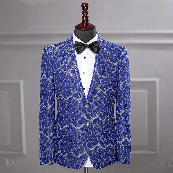

custom-made mens fashion blue smart casual blazer 4xl plus size wedding jacket men stage singer costume glitter suit jacket, White;black