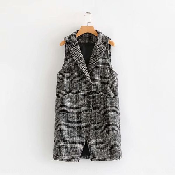 

3dr0m новой мода отворот тысяч птиц решетка без рукавов собственных женских ca1667 новой моды отворота тысяч птиц жилет шерсти wool решетка, Black;white