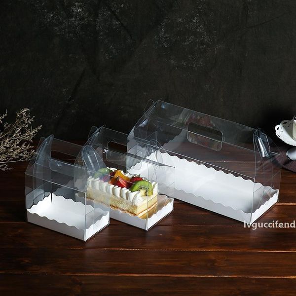 

transparent cake roll packaging box eco friendly pet plastic swiss rolls case hand held food conainers 2wk3 e1