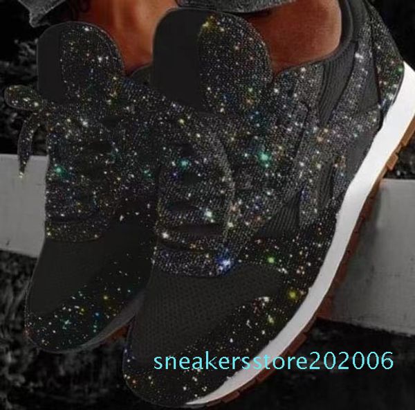 

women sneakers platform trainers fashion luxury designer sneaker womens casual lace up shoes dress shoe sports tennis s06, Black