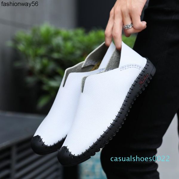 

casual leather shoes men, quality men shoes,business casual shoes designed in paris,comfortable leather for men c22, Black