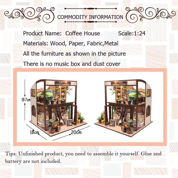 

cutebee doll miniature diy dollhouse with furnitures wooden house waiting time toys for children birthday gift m027 y200414