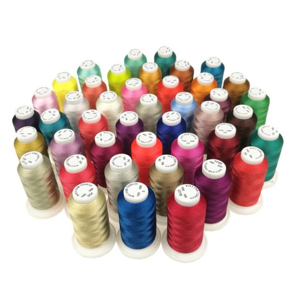 

1 set of 120d/2 500m 4 colors polyester embroidery thread cross stitch threads weaving threads random color, Black;white