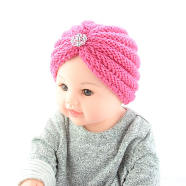

new children's warm knitted wool diamond indian baby knitted hat warm hat ins head cap, Blue;gray