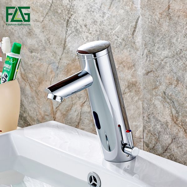 

flg automatic sensor faucet battery bathroom basin toilet infrared cold and mixer tap deck mounted sink faucet water tap