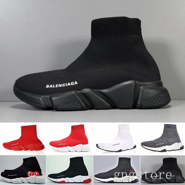 

2019 ace designers casual sock shoes speed trainer black red triple black fashion socks sneaker trainer casual shoes 36-45 eer2b