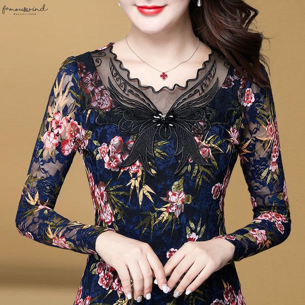 

hollow out women spring autumn style lace blouses shirts casual long sleeve patchwork spliced o neck blusas df2603, White