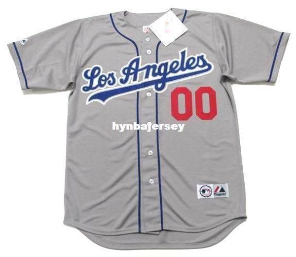 

custom los angeles stitched 2002 majestic vintage away "customized" baseball jersey retro mens jerseys running, Gray