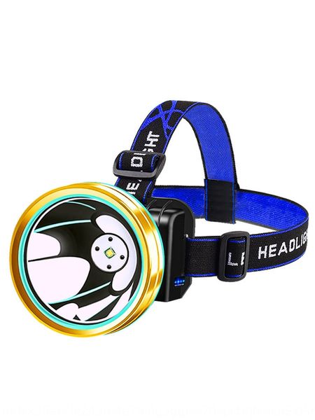 

dfhui led head strong charging super bright head-mounted flash night fishing yellow night fishing waterproof miner's lamp flashlight he