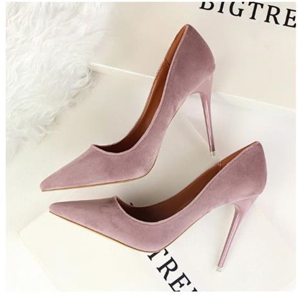 

shoes women's high heels pumps blue heels 2020 female party shoes, Black