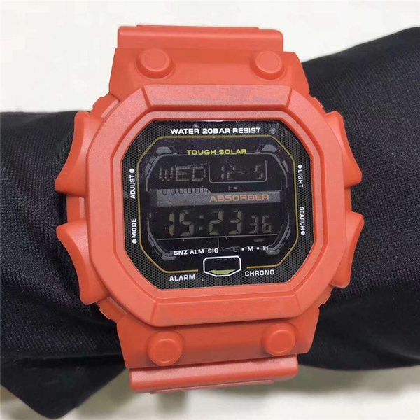 

2020 new lastest mens watches military multifunction led digital wristwatches hour outdoor shock sport watch gift for boys student, Slivery;brown