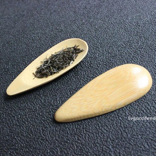 

designer mini bamboo pure natural wooden tea spoon non bleaching flat scoop kitchen essential high quality