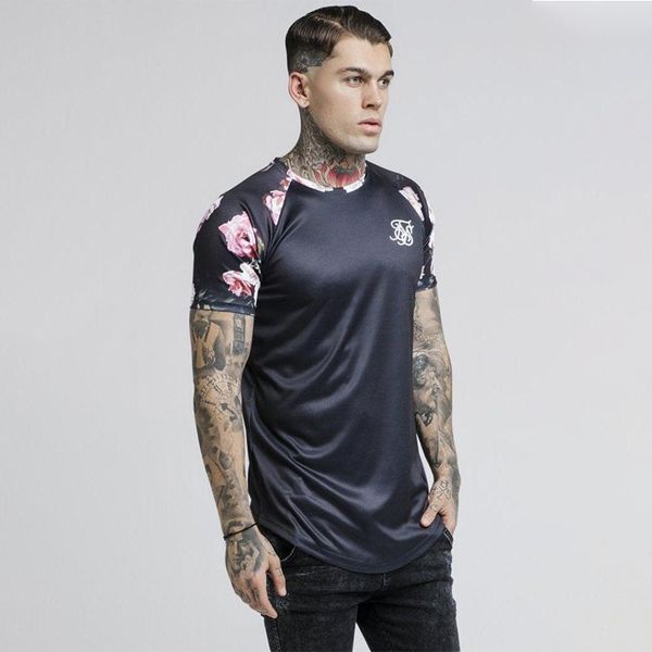 

men silk silk casual male tshirts siksilk hip hop mens tshirt streetwear brand clothing tee silk men t-shirt, White;black