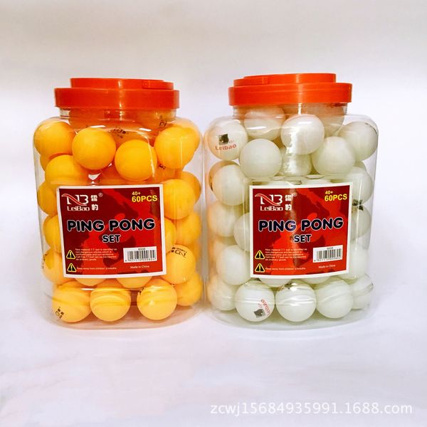 

barreled 40 mm 60-pack table tennis table tennis game training ball seamless high elasticity white yellow