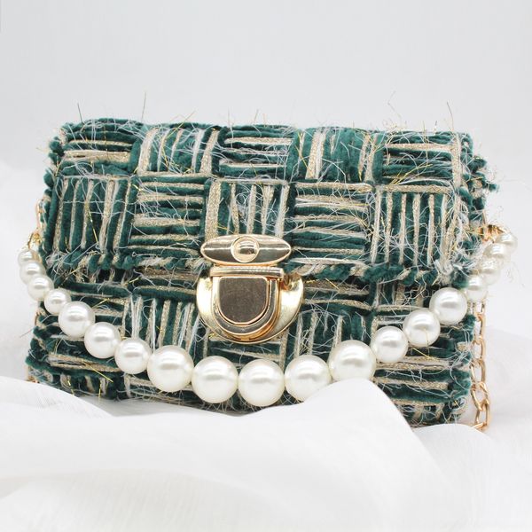 

hand mixed thread grid diy woven small xiangfeng hand sewing diy homemade handmade material bag wool woven bag