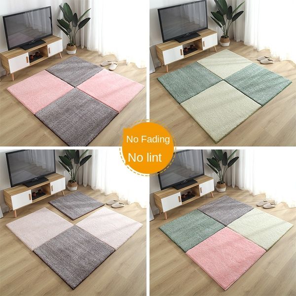 

japanese-style island velvet machine washable carpet carpet tatamithickening living room bay window stitching suede floor mat no hair