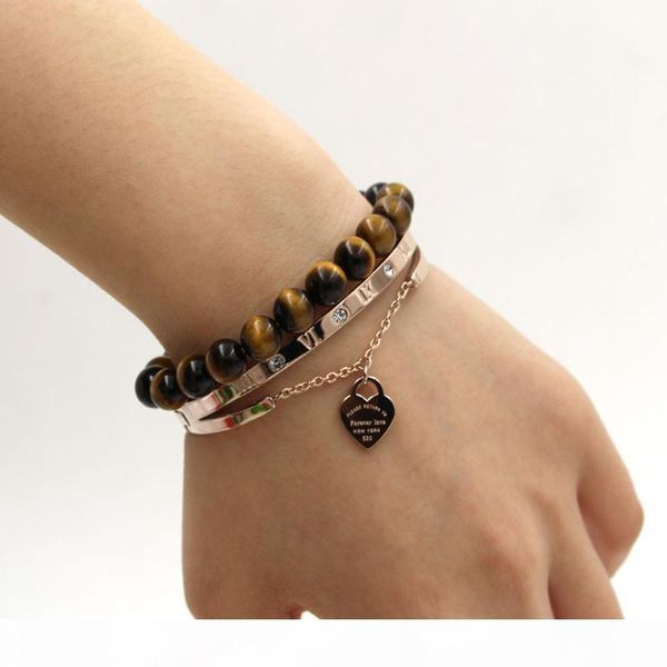 

g stainless steel women bangle roman numeral fashion bangles good quality rose gold jewelry for lady, Black