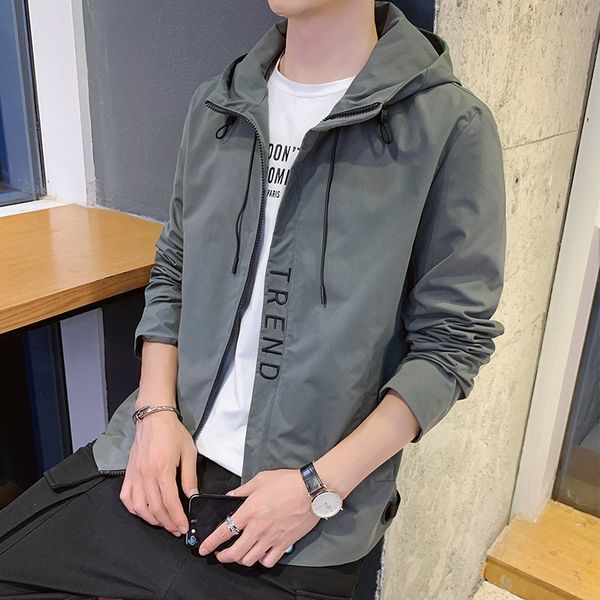 

2020 new embroidered men's fashion jacket embroidered jacket coat trendy korean casual men's fashion, Black;brown