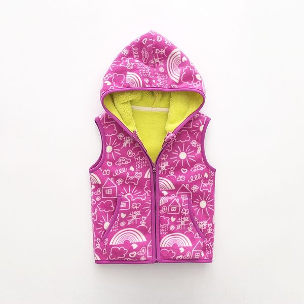 

2020 season zipper printed polar fleece zipper vest children's korean style children's hooded vest, Camo