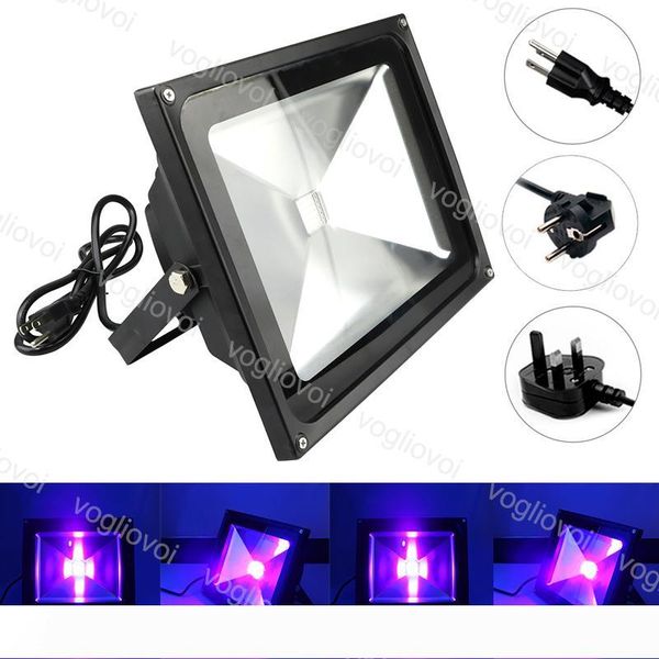 

uv floodlights 10w 20w 30w 50w outdoor ip65 waterproof 110v 220v ultra violet black light stage light for dj disco party bar dhl