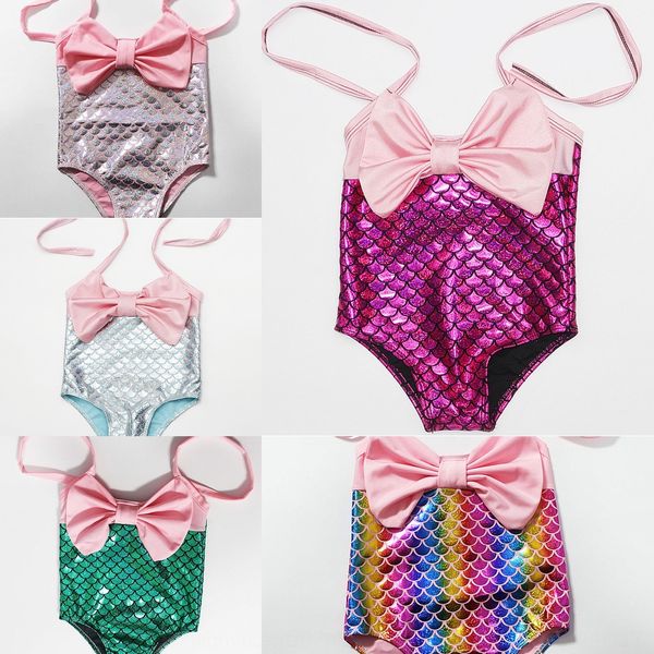 

mermaid baby two-piece one-piece children's mermaid baby two-piece one-piece swimsuit children's swimsuit, White;black