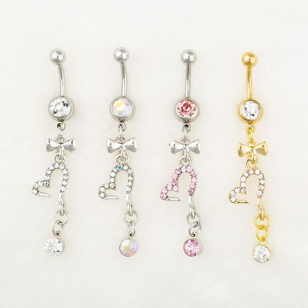 

d0545 ( 3 colors ) mix colors styl belly ring style newly nice style rings body piercing jewelry dangle accessories fashion charm, Silver